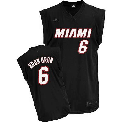  NBA Miami Heat 6 LeBron James Black Road Flash Fashion Swingman Jersey